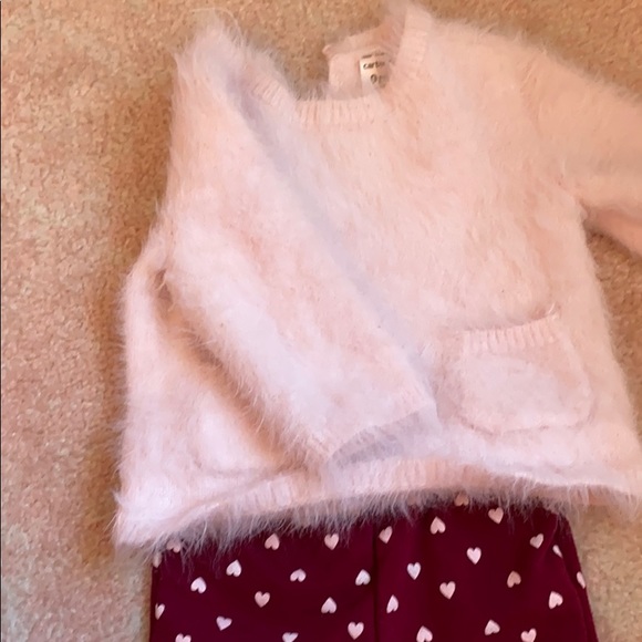 Fluffy pink sweater with matching pants - Picture 2 of 3